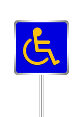 disabled signs blue colors frame background, sign boards for disability slope path ladder way sign badge for disabled, disabled symbol signs on blue boards template