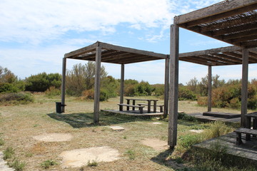 Pergola Jardin merendero en El Saler parque de la Albufera.