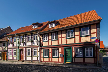 In der Altstadt von Wernigerode im Harz in Sachsen-Anhalt, Deutschland 