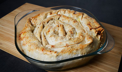 pita with sesame and cheese
