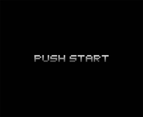 Fototapeta premium Push start retro video game message