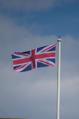 The United Kingdom flag  (Union Jack), in London