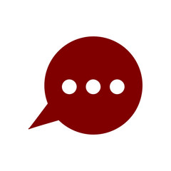Bubble, chat, circle, communication, message, talk maroon color icon