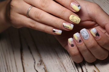 beautiful manicure of nails
