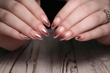 beautiful manicure of nails