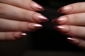 beautiful manicure of nails