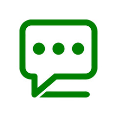 Fototapeta premium Chat icon, sms icon, chat, bubble, comments icon, communication, talk icon, speech bubbles green color Icon