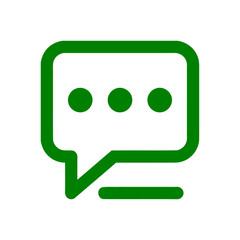 Chat icon, sms icon, chat, bubble, comments icon, communication, talk icon, speech bubbles green color Icon