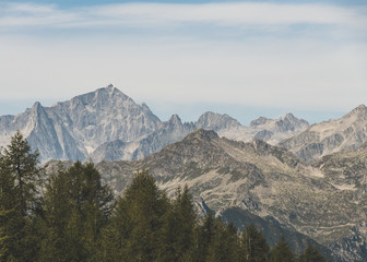 Typical mountain landscape on the Italian dolomites
