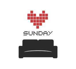 Creative design of sofa illustration