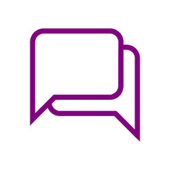 Chat icon, sms icon, chat, bubble, comments icon, speech bubbles  purple color Icon