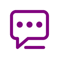 Chat icon, sms icon, chat, bubble, comments icon, speech bubbles  purple color Icon