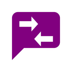 Chat icon, sms icon, chat, bubble, comments icon, speech bubbles  purple color Icon