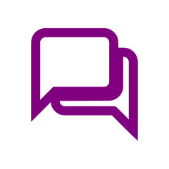Chat icon, sms icon, chat, bubble, comments icon, speech bubbles  purple color Icon