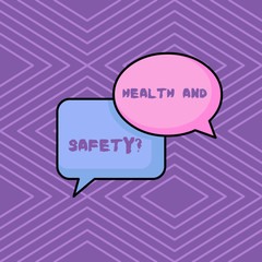Word writing text Health And Safety Question. Business photo showcasing regulations and procedures to prevent accident or injury