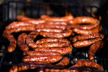 Grilled sausages