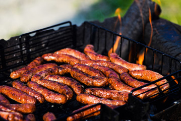Grilled sausages