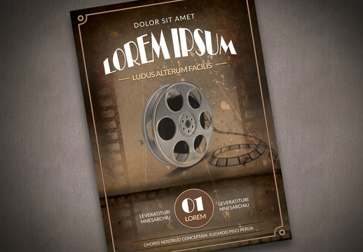 Vintage Hollywood Style Film Poster Layout