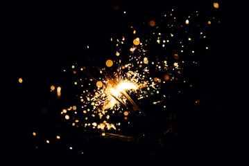 Glowing Sparks in the dark