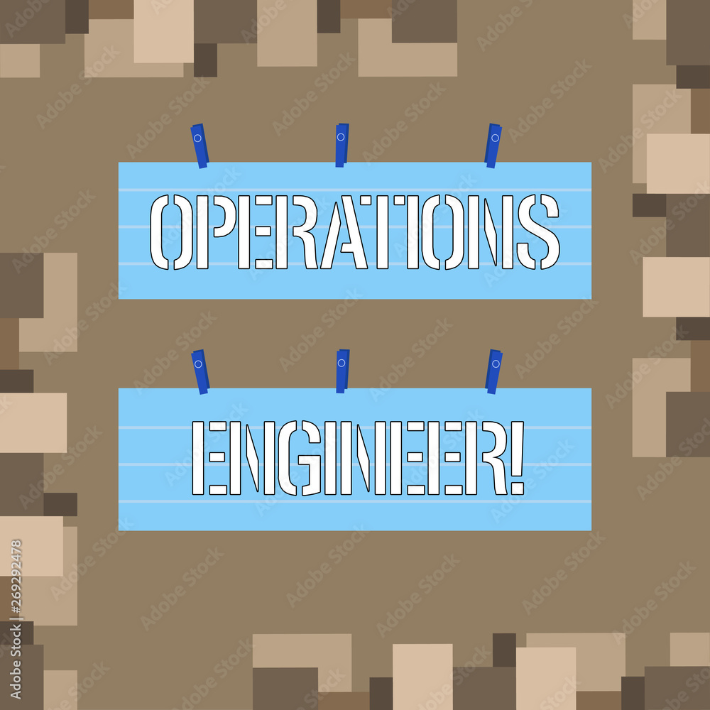 Poster conceptual hand writing showing operations engineer. concept meaning analyze and design operation th