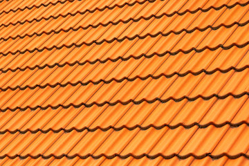 tile of clay on the roof.