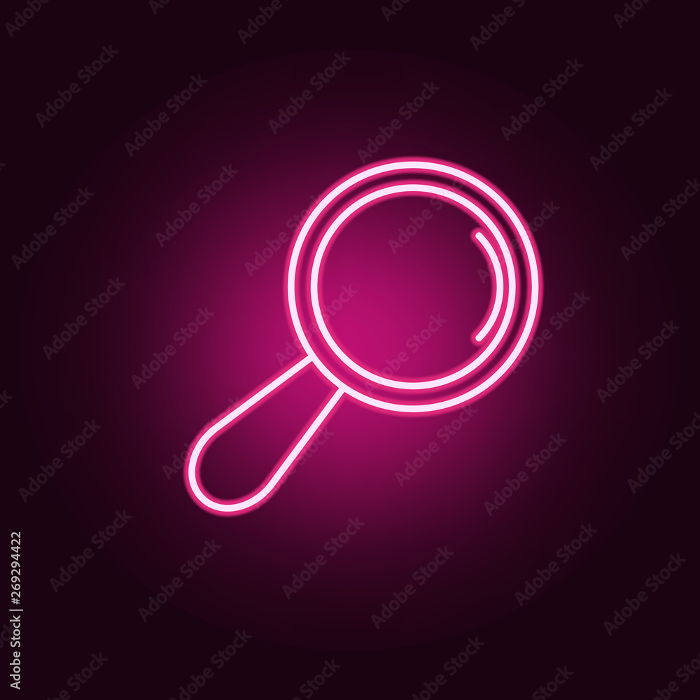 Poster search neon icon. elements of sciense set. simple icon for websites, web design, mobile app, info gr