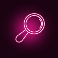 Search neon icon. Elements of Sciense set. Simple icon for websites, web design, mobile app, info graphics