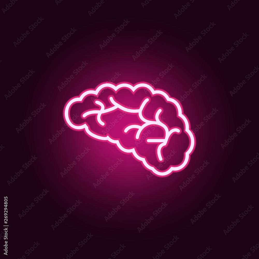Poster bacteria neon icon. elements of sciense set. simple icon for websites, web design, mobile app, info 