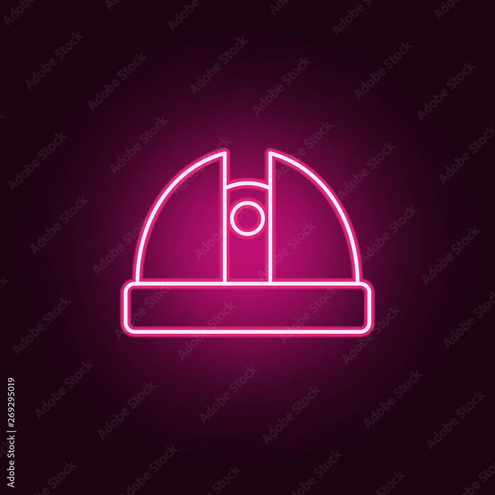 Poster observatory neon icon. elements of sciense set. simple icon for websites, web design, mobile app, in