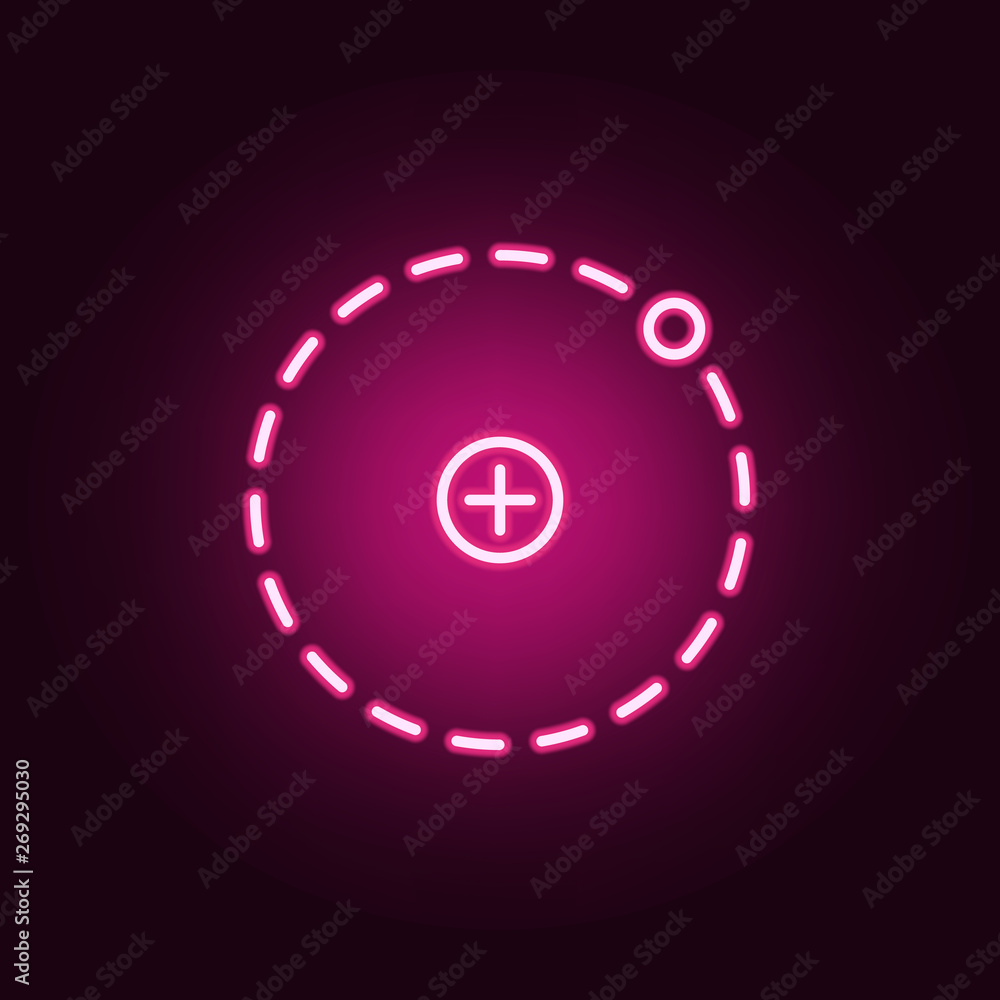 Poster solar system vector neon icon. elements of sciense set. simple icon for websites, web design, mobile