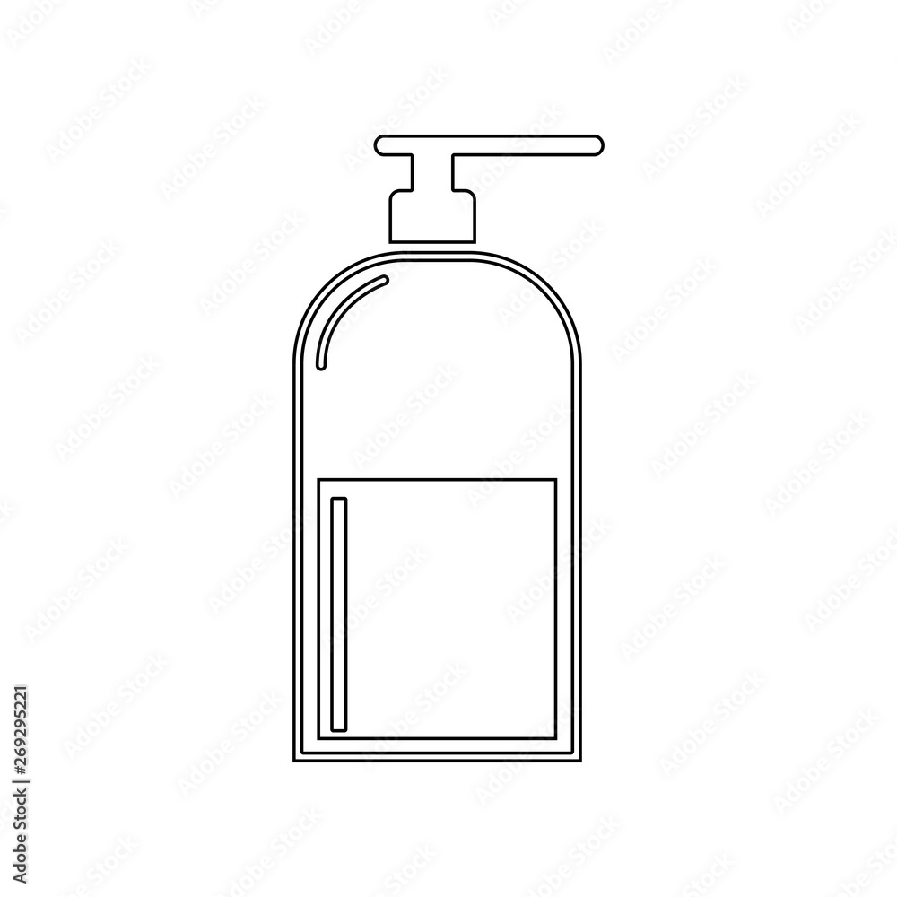 Poster massage oil icon. element of spa for mobile concept and web apps icon. outline, thin line icon for w