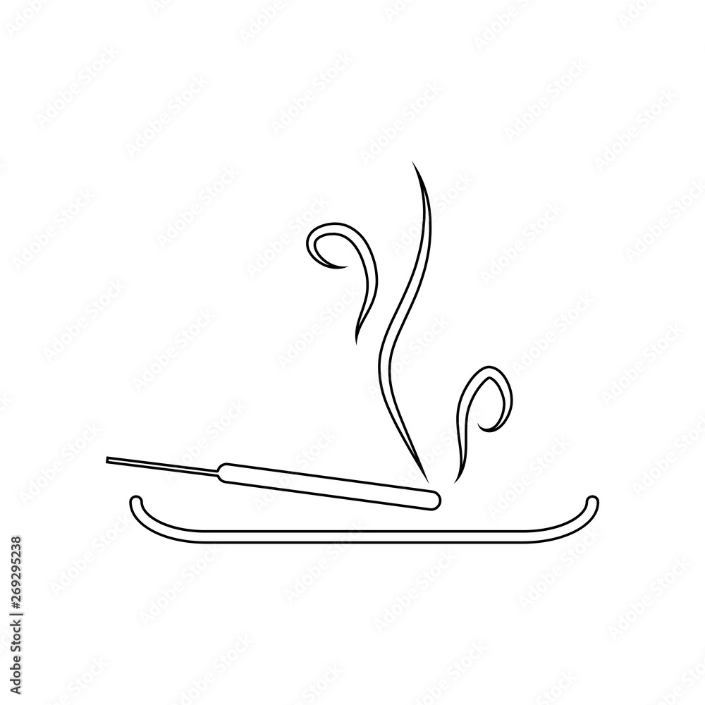 Poster aroma stick icon. element of spa for mobile concept and web apps icon. outline, thin line icon for w