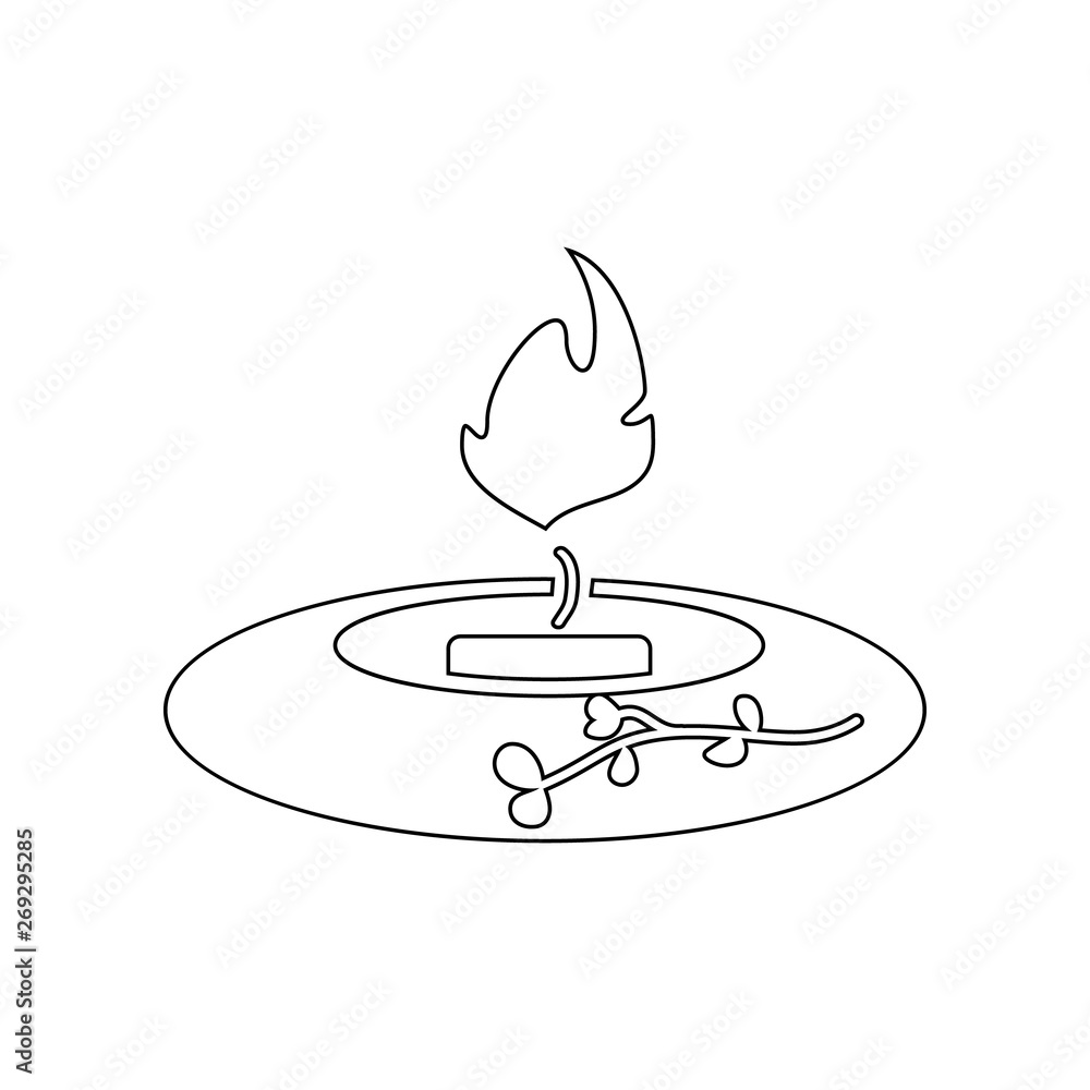 Poster aroma therapy icon. element of spa for mobile concept and web apps icon. outline, thin line icon for