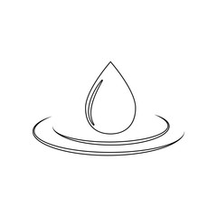 Fototapeta premium Oil drop icon. Element of Spa for mobile concept and web apps icon. Outline, thin line icon for website design and development, app development