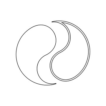 recommend clip art: yin yang sign icon. Element of Spa for mobile concept and web apps icon. Outline, thin line icon for website design and development, app development