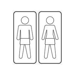 Massage room with equipment couple and massage icon. Element of Spa for mobile concept and web apps icon. Outline, thin line icon for website design and development