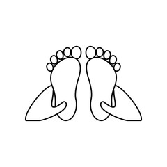 foot massage icon. Element of Spa for mobile concept and web apps icon. Outline, thin line icon for website design and development, app development