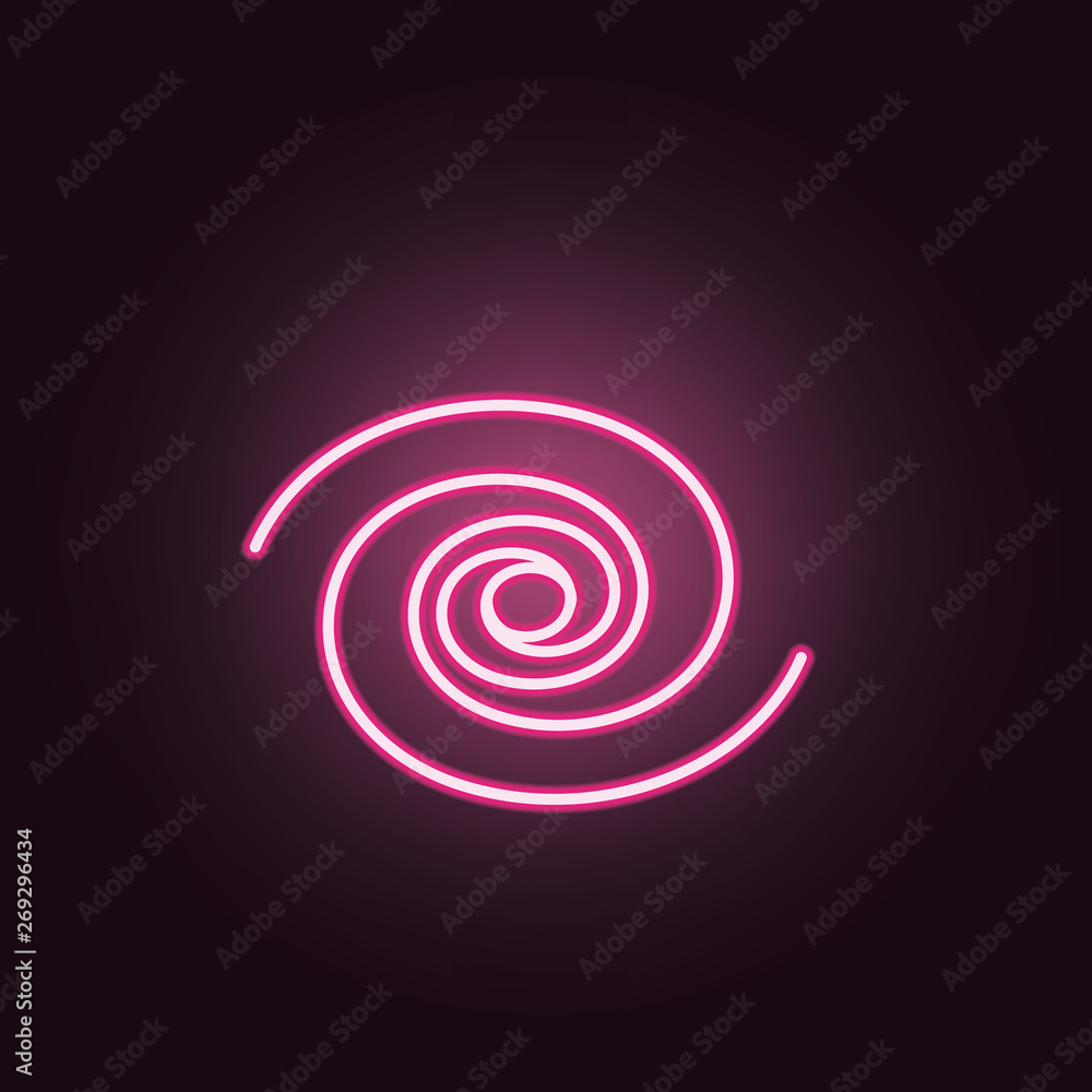 Poster galaxy neon icon. elements of space set. simple icon for websites, web design, mobile app, info grap
