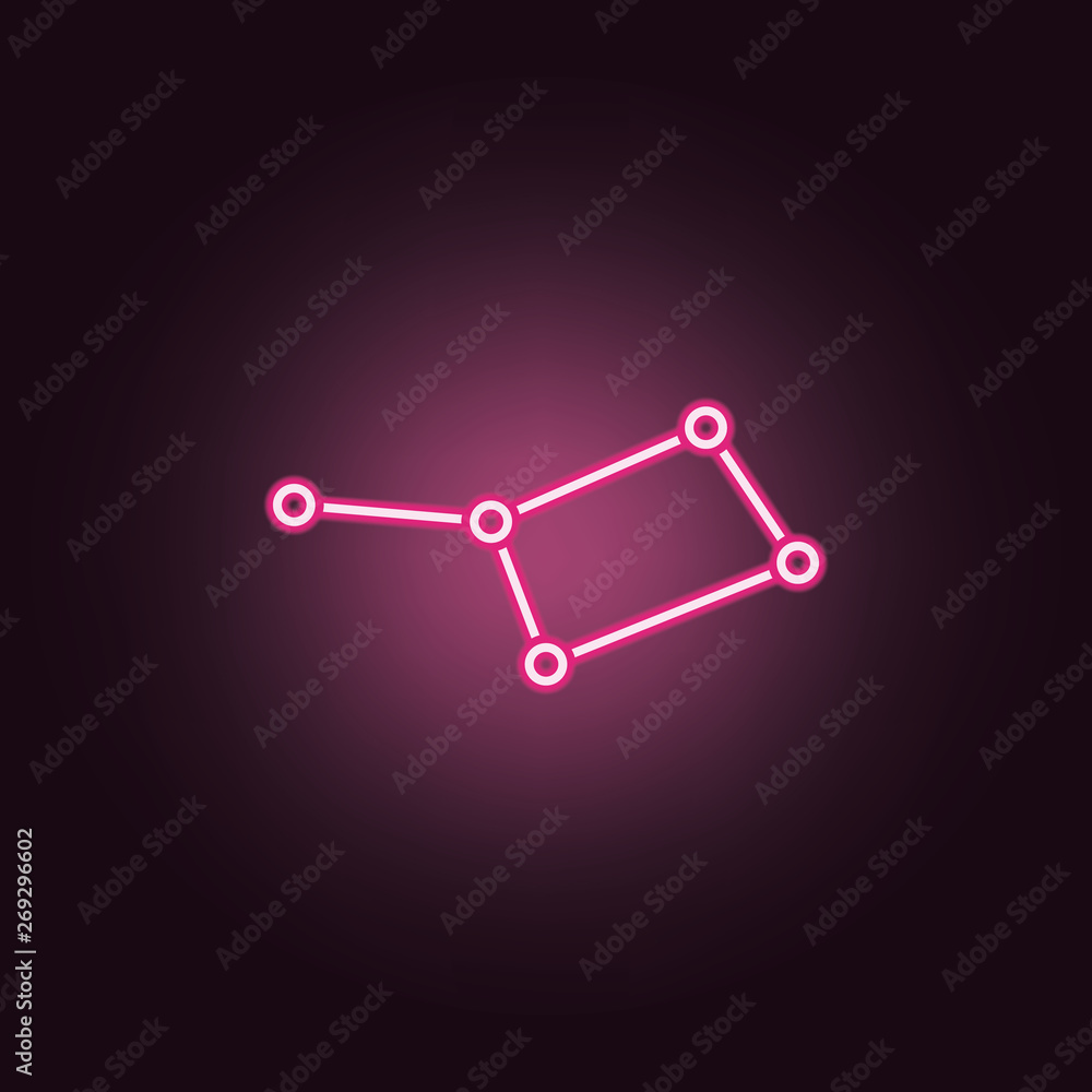 Aufkleber constellation neon icon. elements of space set. simple icon for websites, web design, mobile app, in