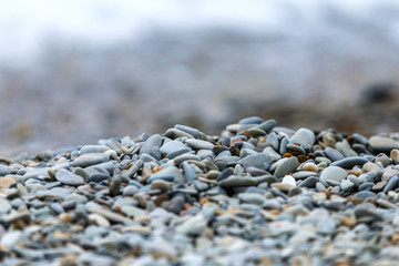Small blue-gray stone background, natural stone pattern.selective focus