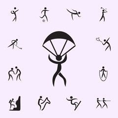 Running with barriers icon. Elements of sportsman icon. Premium quality graphic design icon. Signs and symbols collection icon for websites, web design, mobile app on white background