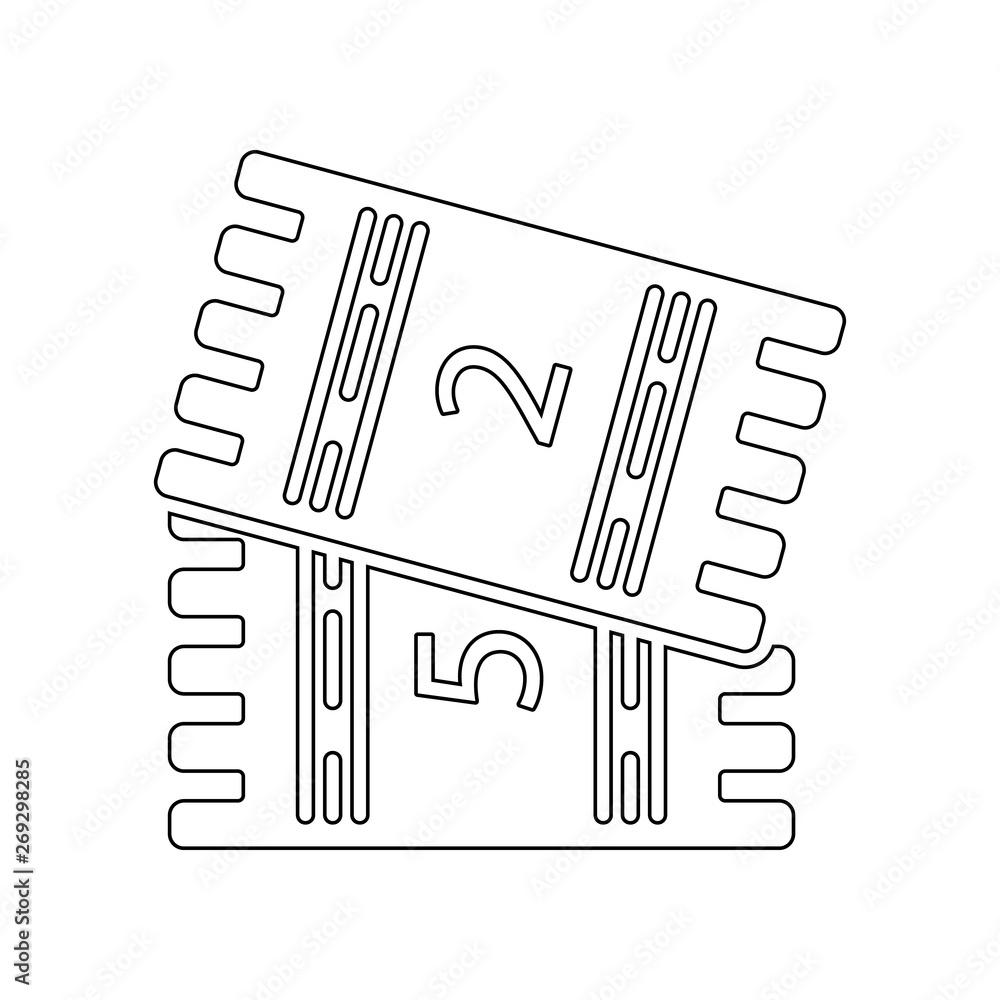 Aufkleber theater tickets icon. element of theatre for mobile concept and web apps icon. outline, thin line ic