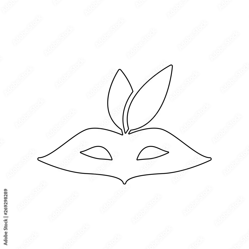Poster carnival mask icon. element of theatre for mobile concept and web apps icon. outline, thin line icon