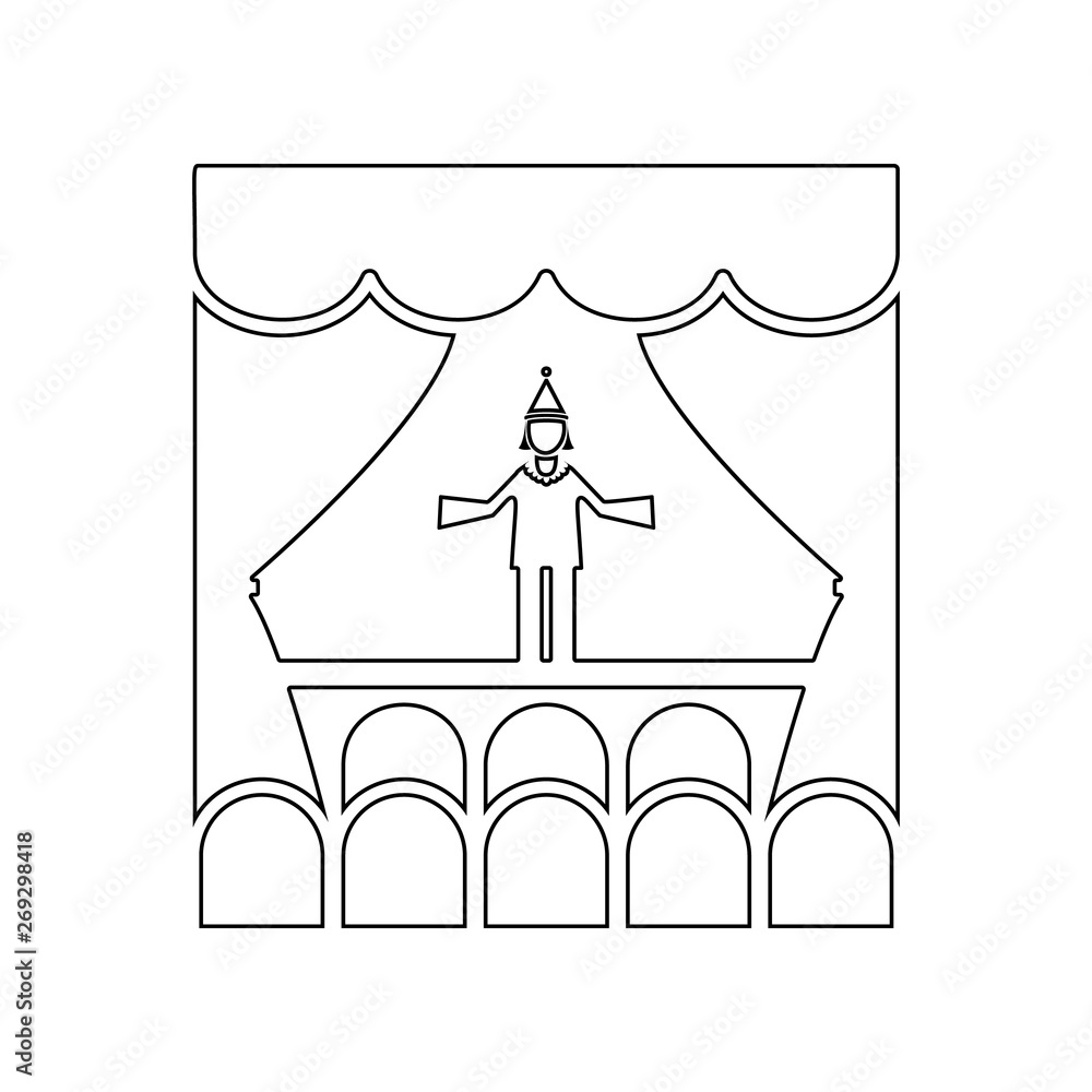 Poster pantomime theater icon. element of theatre for mobile concept and web apps icon. outline, thin line 