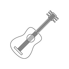 Fototapeta premium guitar icon. Element of Theatre for mobile concept and web apps icon. Outline, thin line icon for website design and development, app development
