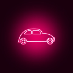 Car neon icon. Elements of Transport set. Simple icon for websites, web design, mobile app, info graphics