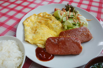ポーク玉子定食