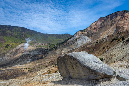 Beautiful landscape of mount Papandayan. Papandayan Mountain is one of the favorite place to hike on Garut.