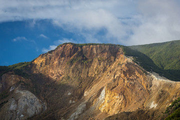 Naklejka na ściany i meble Beautiful landscape of mount Papandayan. Papandayan Mountain is one of the favorite place to hike on Garut.