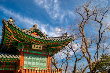 Fototapeta na wymiar Changdeokgung Palace, a Unesco World Heritage site dating from the Joseon dynasty, in Seoul, South Korea